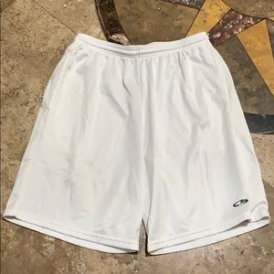 White basketball shorts